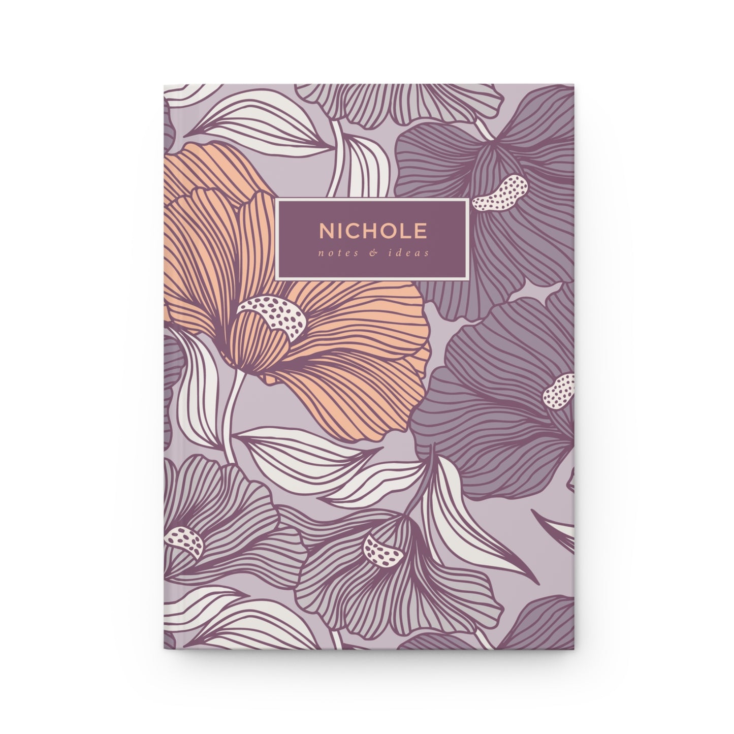 Blooming Lines Hardcover Lined Notebook