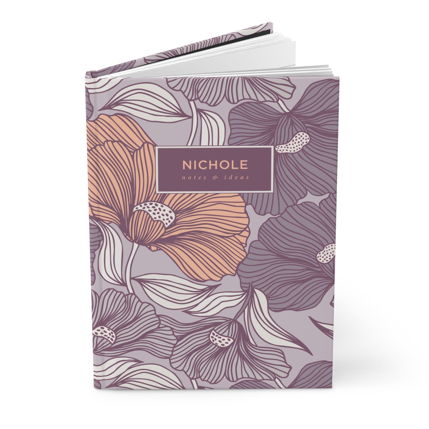 Blooming Lines Hardcover Lined Notebook