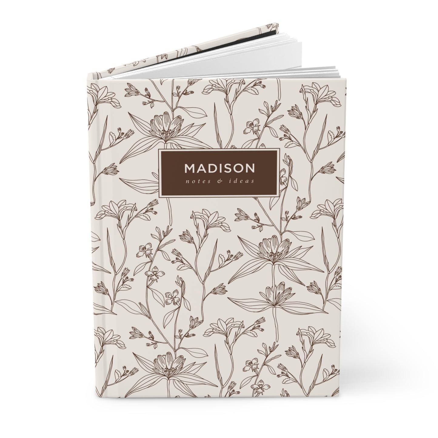 Vintage Blooms Hardcover Lined Notebook