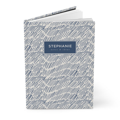 Blue Strike Hardcover Lined Notebook