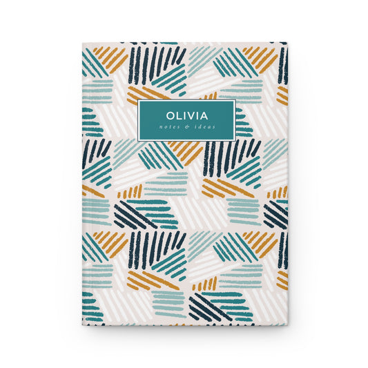 Organic Geometric Hardcover Lined Notebook